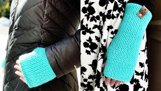 How to Knit Fingerless Gloves on a Knitting Machine [upl. by Ecnerolf]