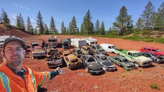 How many abandoned cars can we pull out of the woods PLS Bend China Hat cleanup [upl. by Nosnarb]