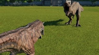 Carnotaurus VS TRex  Jurassic World Evolution [upl. by Karr]