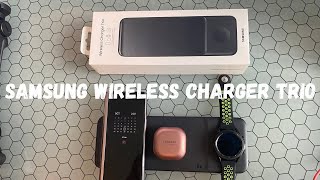 Samsung Wireless Charger Trio  Unboxing and Usage [upl. by Nirel]