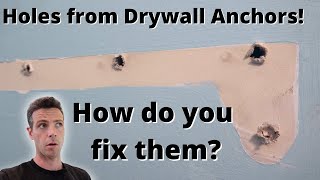 Fixing Big Holes from Drywall Anchors [upl. by Oloap89]