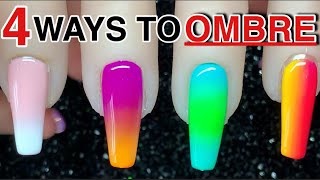 4 WAYS TO OMBRÉ WITH GEL POLISH  Nailsbykamin [upl. by Notffilc762]