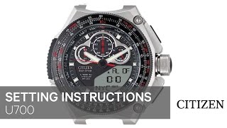 Citizen Watch Setting Instruction — U700 [upl. by Harlamert840]