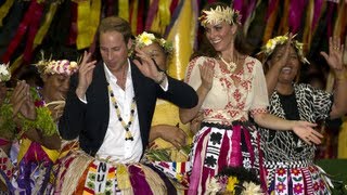 William and Kate dance in Tuvalu [upl. by Lrad779]