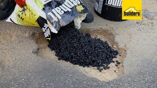 Fix Potholes Yourself With Cold Tar Mix [upl. by Sej]