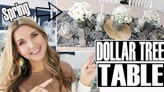 DOLLAR TREE DINING ROOM TABLE DECOR  DIY SPRING CENTERPIECE [upl. by Evelunn]