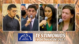 Testimonios 19 de julio 2023  Iglesia de Dios Ministerial de Jesucristo Internacional [upl. by Cousin]