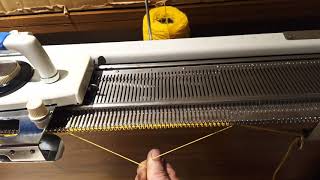 Knitting Machines for Beginners Part 3  Threading the yarn and knitting your first tension swatch [upl. by Conrade]