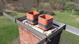 Chimney Crown Restoration  Indianapolis IN  Chimney Solutions Indiana [upl. by Berti]