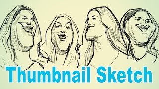 The Thumbnail Sketch  Caricature Drawing [upl. by Shaper]