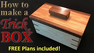 Woodworking How to make an awesome trick box  FREE plans [upl. by Nylodnew]