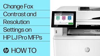 Change Fax Contrast and Resolution Settings on HP LaserJet Pro MFPs  HP LaserJet  HP [upl. by Aekin543]