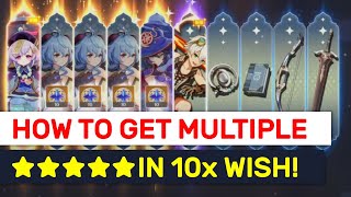 LUCKIEST WISHES In Genshin Impact How To Get MULTIPLE ★★★★★ [upl. by Breech]