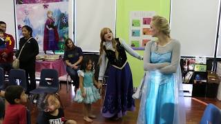 Isabellas 5th Birthday with Frozens Elsa and Ana Part 1 [upl. by Anaylil]