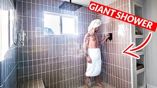 Building a GIANT Shower Home Remodel [upl. by Porte]