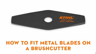 How To Fit Blades On a STIHL Brushcutter  STIHL GB [upl. by Golliner]