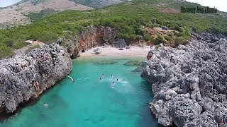 Albanian Riviera Amazing Beach  Gjiri i Akuariumit Jal Himarë [upl. by Adnek968]