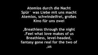 Helena Fischer Atemlos Lyrics english translations [upl. by Yvonne334]