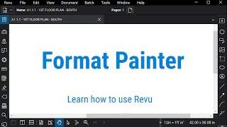 Bluebeam Revu Format Painter [upl. by Ballinger]