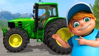 John Deere tractor video for kids  Cartoon PART 2 [upl. by Joella]