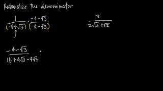 rationalize the denominator using conjugate method KristaKingMath [upl. by Hgielrebma694]