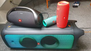 How to connect JBL Partybox 1000 with other speakers Tutorial [upl. by Willdon]