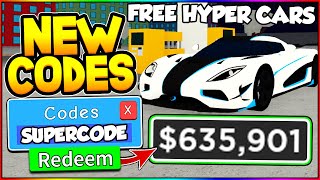 Car Dealership Tycoon  FREE HYPER CARS  Codes All Car Dealership Tycoon Money Codes Roblox [upl. by Ahsikad46]