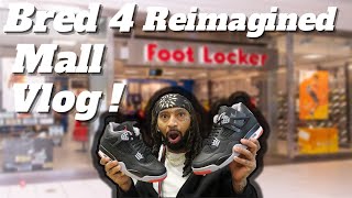 Air Jordan 4 Bred Reimagined Pickup Mall Vlog amp First Thoughts [upl. by Ninaj]