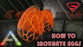 ARK HOW TO INCUBATE EGGS  HOW TO GET AND INCUBATE FERTILIZED EGGS IN ARK USING AC UNITS [upl. by Aihsekram]