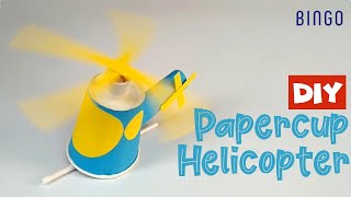 DIY Paper Cup Helicopter [upl. by Nasia]