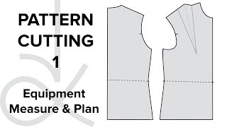 Pattern Cutting  Flat Pattern Drafting the Bodice Block part 1 [upl. by Barcroft862]