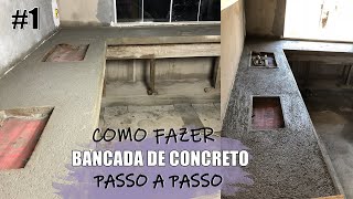 COMO FAZER BANCADA DE CONCRETO  PASSO A PASSO PARTE 1 DIARIODAOBRA [upl. by Aihsenyt]