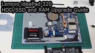 Lenovo ideaPad 320 SSDHDD and RAM upgrade guide [upl. by Anaik]