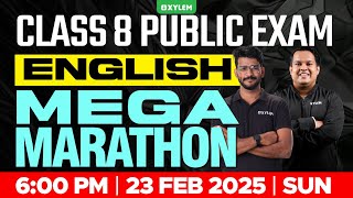 Class 8 Annual Exam  English  Mega Marathon  Xylem Class 8 [upl. by Strader]