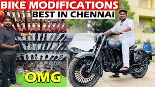 OMG  Unbelievable BIKE Modifications AT LOW PRICE  Bike ACCESSORIES  Madras Bike Care🔥 [upl. by Annil986]