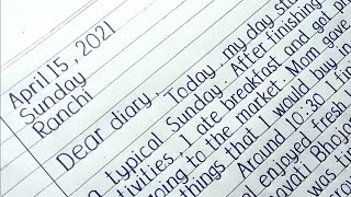 How to write diary  Diary writing in English  Diary entry [upl. by Pomeroy]