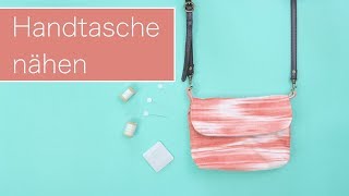 Nähanleitung Einfache Handtasche nähen  Kostenloses Schnittmuster [upl. by Eehsar]