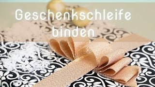 Geschenkschleife selber machen  Anleitung  Talude [upl. by Aulea]