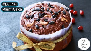 Christmas Special Eggless Plum Cake Recipe without Oven  Easy Plum Cake Recipe The Terrace Kitchen [upl. by Janot94]