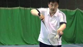 BadmintonBackhand Low Service [upl. by Anuait]