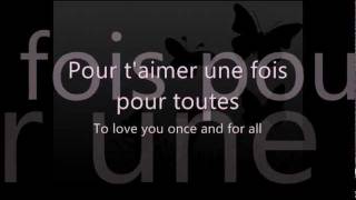 Céline Dion  Lamour existe encore French Lyric Video with English Translation [upl. by Ranee]