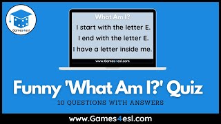 Funny What Am I Quiz  10 Riddles With Answers [upl. by Weywadt]