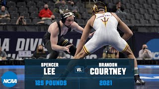 Spencer Lee vs Brandon Courtney 2021 NCAA Title 125 lbs [upl. by Ayanat]