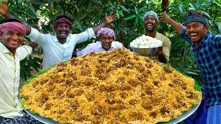 MUTTON BIRYANI  Layered Mutton Biryani Recipe Cooking In Village  Goat Biryani Cooking amp Eating [upl. by Gaw]