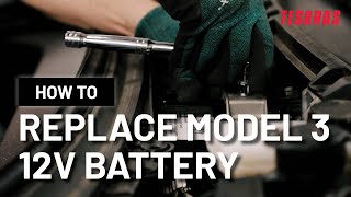 How to Replace Your Model 3 12V Battery  TESBROS [upl. by Estis748]