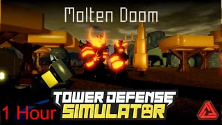 Tower Defense Simulator OST  Molten Doom 1 HOUR [upl. by Tolliver]