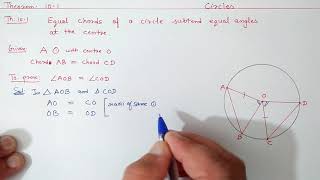 Chapter10 Theorem 101  Circles  Ncert Maths Class 9  Cbse [upl. by Ajiam]