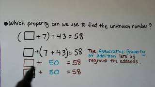 3rd Grade Math 15 Use Properties to Add Commutative amp Associative Properties of Addition [upl. by Happy785]