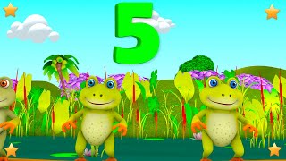 Five Little Speckled Frogs  Kindergarten Nursery Rhymes amp Songs for Kids [upl. by Everard]