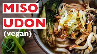 Miso Udon Recipe  Vegan Japanese Style Noodle Soup like RAMEN [upl. by Ias]